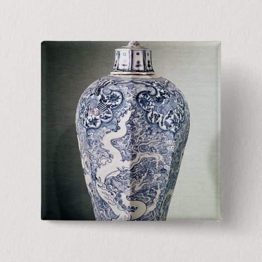 白の「Mei-八角形のP'ing」のつぼ 缶バッジ (正面)