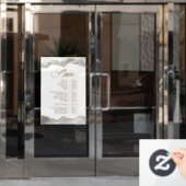 白のAgateサービスメニュー ウィンドウサイン (オフィスドア)