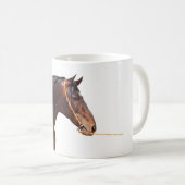 白のandalusian種馬 コーヒーマグカップ (正面右)