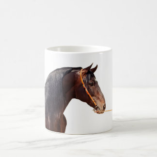 白のandalusian種馬 コーヒーマグカップ