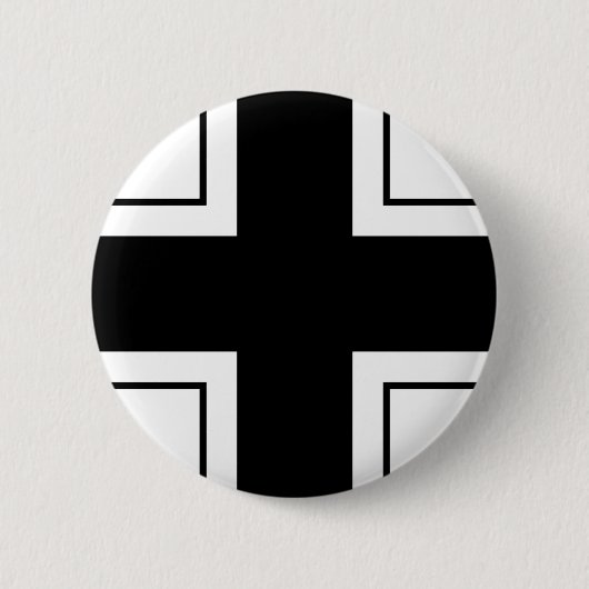 白のBalkenKreuz 缶バッジ (正面)