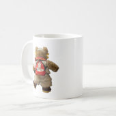 白のBGF コーヒーマグカップ (正面左)