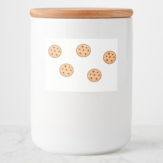 白のCookieパターン フードラベル (正面)