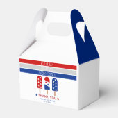 白のDue 4th of 7月ありがとう赤ちゃんシャワー フェイバーボックス (裏面サイド)