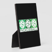 白のGreen Pickleballs 3 フォトプラーク (側面)
