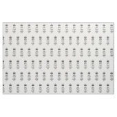 白のKeep Calm and Carry Onの黒 ファブリック (ヤード)