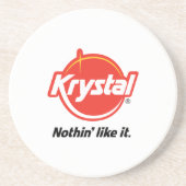 白のKrystalのロゴのコースター コースター (正面)