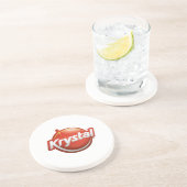 白のKrystalのロゴのコースター コースター (側面)