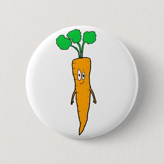 白のMr.Carrot 缶バッジ (正面)