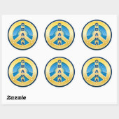 白のObama GoldStar Peace Stickers ラウンドシール (シート)