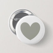 白のPussywillowグレーポルカハート 缶バッジ (正面&裏面)