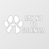 白のSにノーと言う ウィンドウサイン (シート)