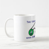 白のS/Vの光景のマグ コーヒーマグカップ (左)