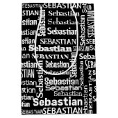 白のSEBASTIAN名On Black ミディアムペーパーバッグ (正面)