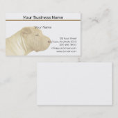 白のShar衰退したブロンドのPeiのポートレート 名刺 (正面/裏面)