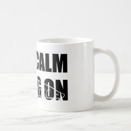 白のSturg - acigifts@yahooの平静及びSturgをとどまって下さい コーヒーマグカップ