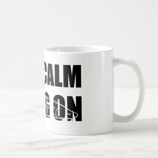 白のSturg - acigifts@yahooの平静及びSturgをとどまって下さい コーヒーマグカップ (右)