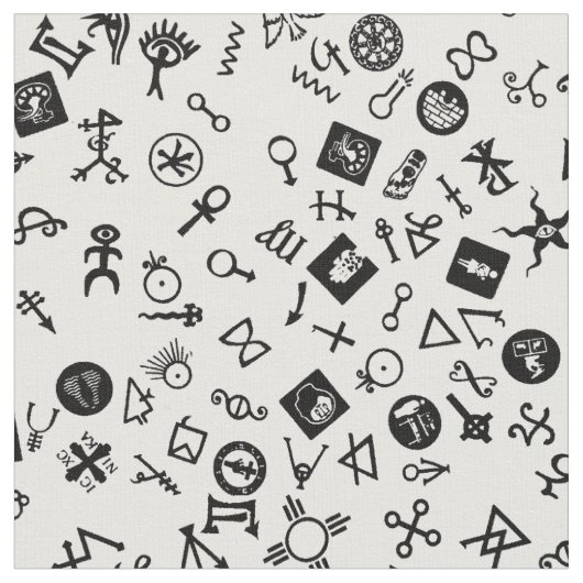 白のSymboliconの黒 ファブリック (クローズアップ)