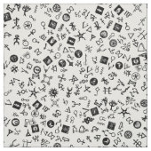 白のSymboliconの黒 ファブリック (見本)