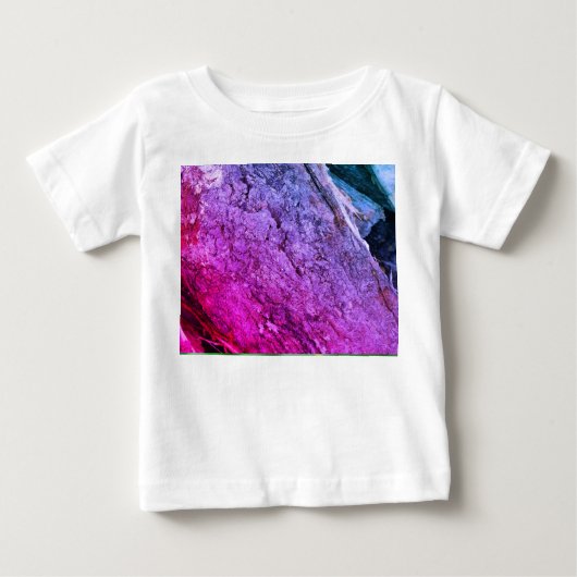 白のTシャツに映える鮮やかな抽象アート ベビーTシャツ (正面)