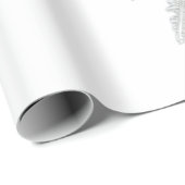 白のWILSON BENTLEYスノーフレーク ラッピングペーパー (ロールコーナー)