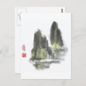 白はがきの巨人の山 ポストカード (正面/裏面)