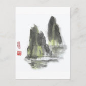 白はがきの巨人の山 ポストカード (正面)