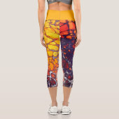 白はっきりしたい斑点、オレンジ色および赤色の細胞 カプリレギンス (裏面)