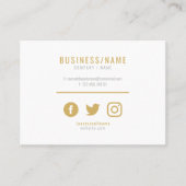 白はっきりしたと金ゴールド、ソーシャルメディモダンア 名刺 (正面)