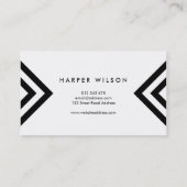 白はっきりしたと黒のミニマリスト 名刺 (裏面)