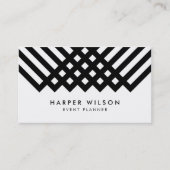 白はっきりしたと黒のミニマリスト 名刺 (正面)