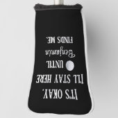 白はっきりしたタイポグラフィユおもしろいークゴルフボールブラック ゴルフヘッドカバー (回転90)