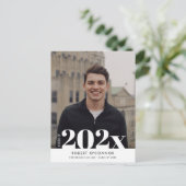 白はっきりしたタイポグラフィ ポストカード (スタンド正面)