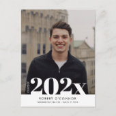 白はっきりしたタイポグラフィ ポストカード (正面)