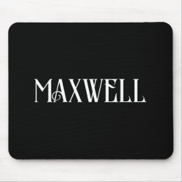 白はっきりしたモダン字パーソナライズされた姓 マウスパッド