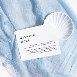 白はっきりしたモダン結婚の願い井戸 エンクロージャーカード