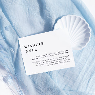 白はっきりしたモダン結婚の願い井戸 エンクロージャーカード