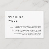白はっきりしたモダン結婚の願い井戸 エンクロージャーカード (正面)
