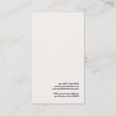 白はっきりしたモダン黒のビストライプのジネスカード 名刺 (裏面)