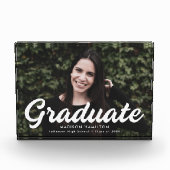 白はっきりした文字卒業 フォトブロック (正面)