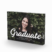 白はっきりした文字卒業 フォトブロック (右)