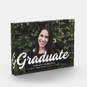 白はっきりした文字卒業 フォトブロック (左)