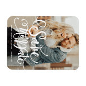 白はっきりした書モダン記日付の保存 マグネット (横)