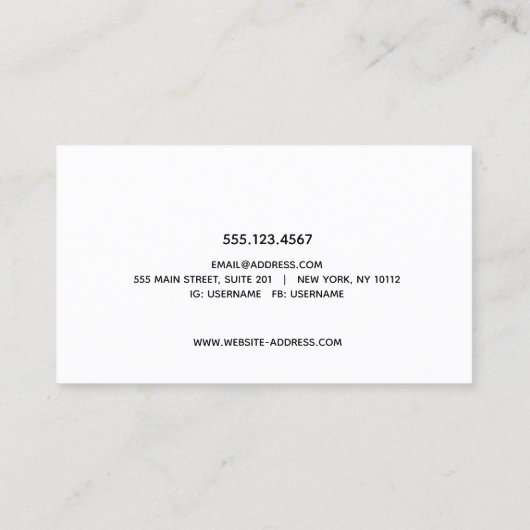 白はっきりした木筆書道名刺 名刺 (裏面)