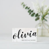 白はっきりした木筆書道名刺 名刺 (スタンド正面)