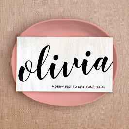 白はっきりした木筆書道名刺 名刺