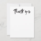 白はっきりした黒お礼 サンキューカード (正面)