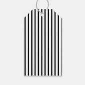 白はっきりした黒の来ありストライプ ギフトタグ (裏面)