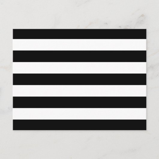 白はっきりした黒の水平ストライプ ポストカード (正面)