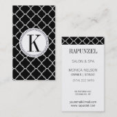 白はっきりした黒四角形 名刺 (正面/裏面)